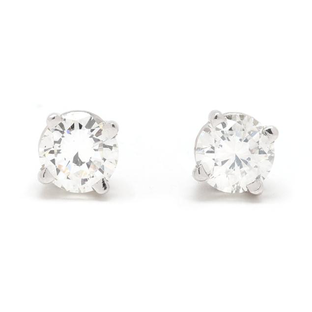 white-gold-and-diamond-stud-earrings