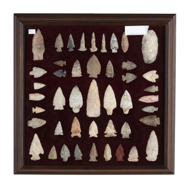 forty-five-framed-indian-artifacts-from-kentucky