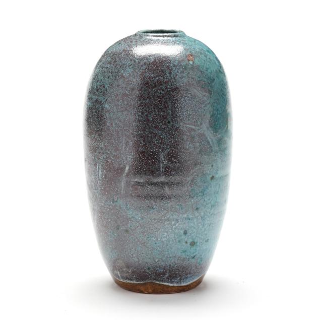 ben-owen-iii-seagrove-nc-b-1968-chinese-blue-egg-vase