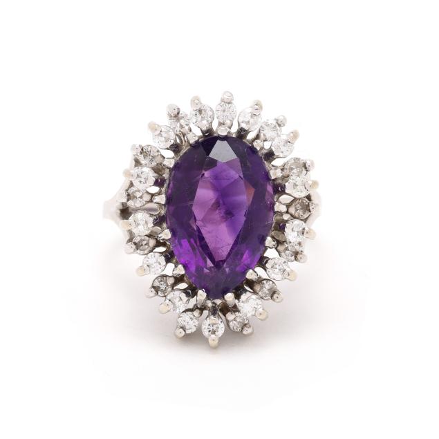 white-gold-amethyst-and-diamond-ring