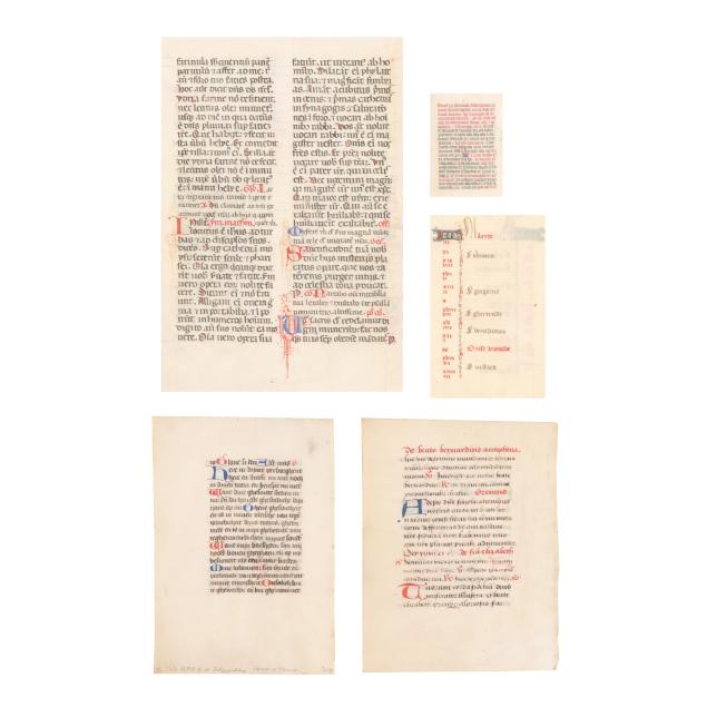 set-of-five-framed-continental-manuscripts