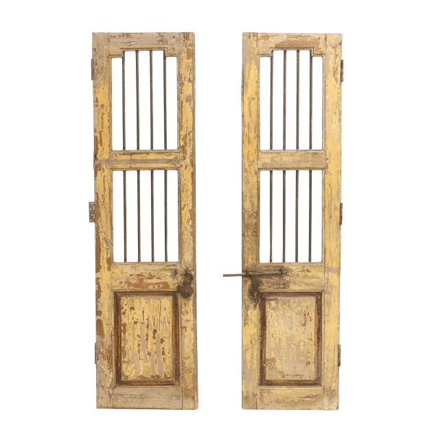 pair-of-continental-painted-wood-and-iron-diminutive-doors