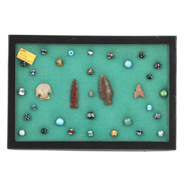 montana-trade-bead-cache-with-four-native-points