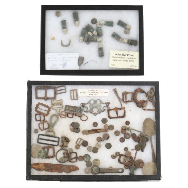 two-frames-of-battlefield-relics-one-for-civil-war-and-one-for-indian-wars