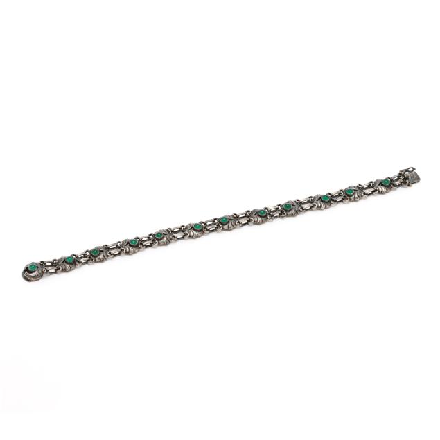 sterling-silver-and-chalcedony-bracelet-georg-jensen