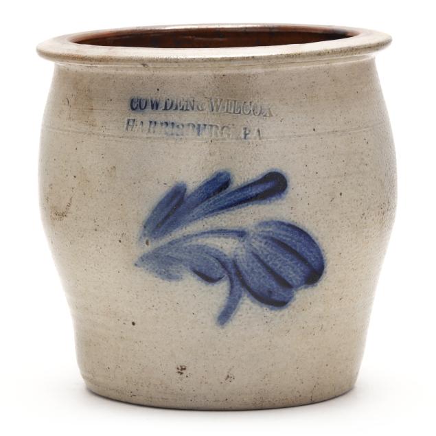 cowden-wilcox-cobalt-decorated-stoneware-jar