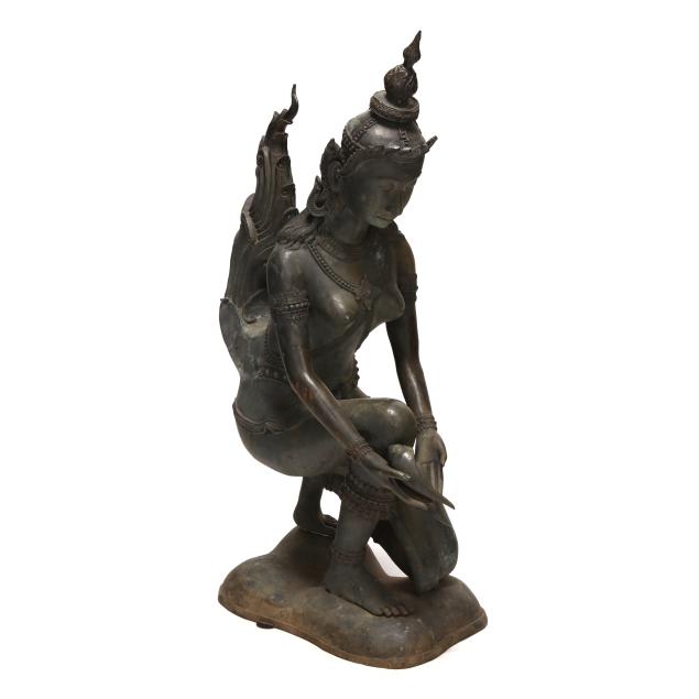 a-large-thai-bronze-kneeling-temple-goddess-fountain
