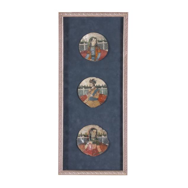 framed-group-of-three-indian-miniature-portraits