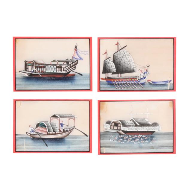 set-of-four-chinese-export-paintings-of-ships