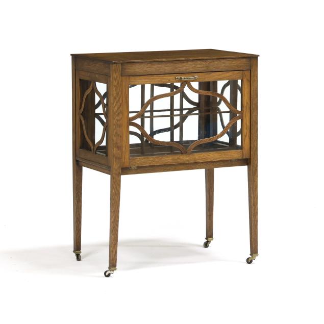 edwardian-oak-wine-cabinet
