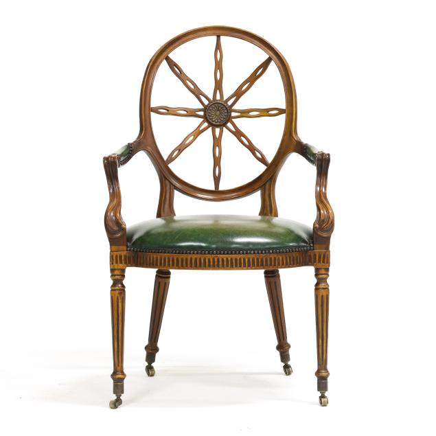 theodore-alexander-adams-style-leather-upholstered-armchair