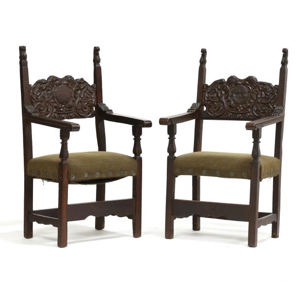 pair-of-elizabethan-carved-walnut-armchairs