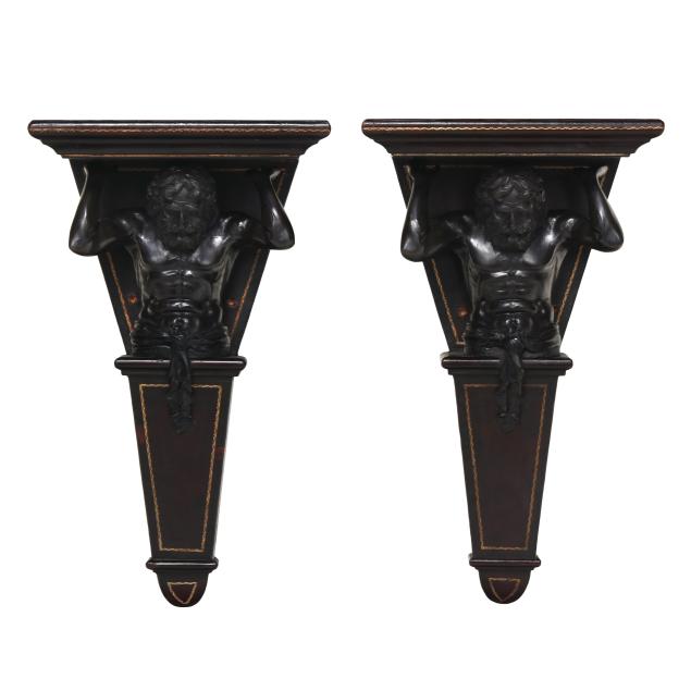 pair-of-maitland-smith-figural-wall-brackets