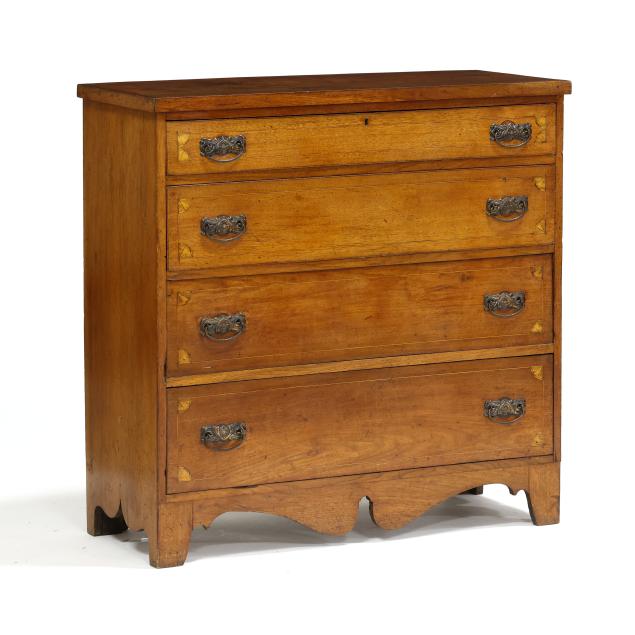 southern-late-federal-inlaid-walnut-chest-of-drawers
