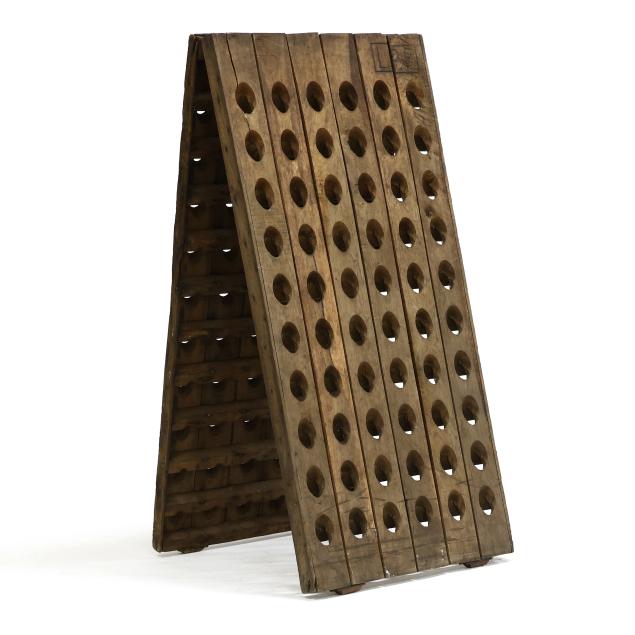 vintage-continental-folding-oak-wine-rack