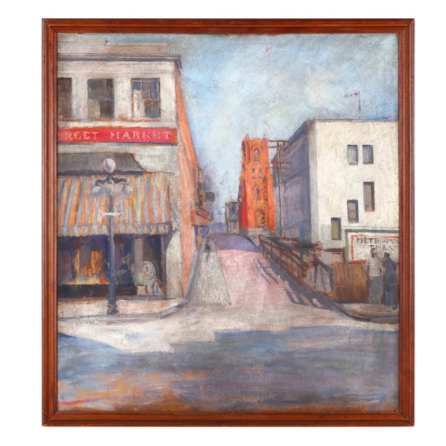 american-school-20th-century-street-scene