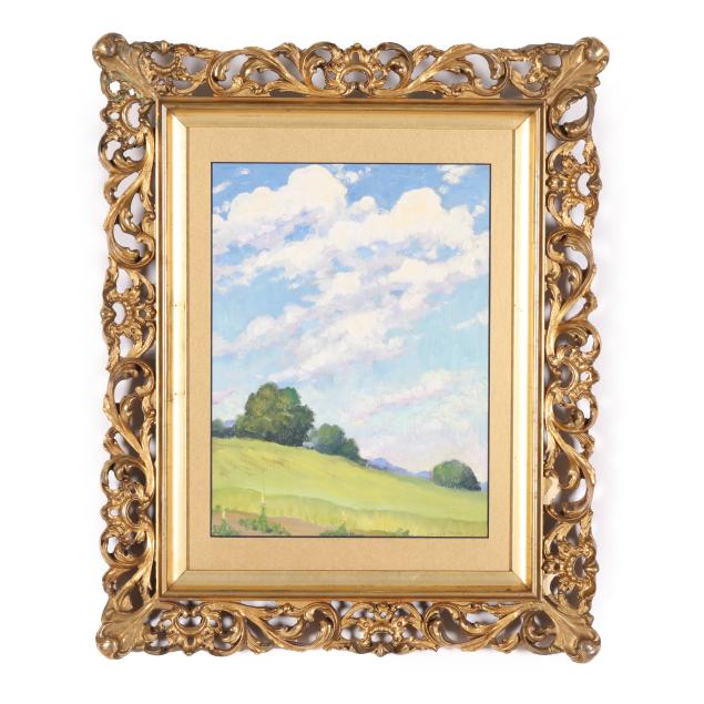 florence-parsell-american-b-1892-landscape-under-a-cloudy-blue-sky