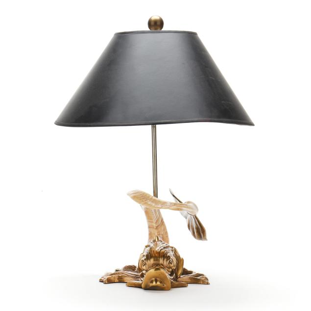 chapman-neoclassical-style-dolphin-table-lamp