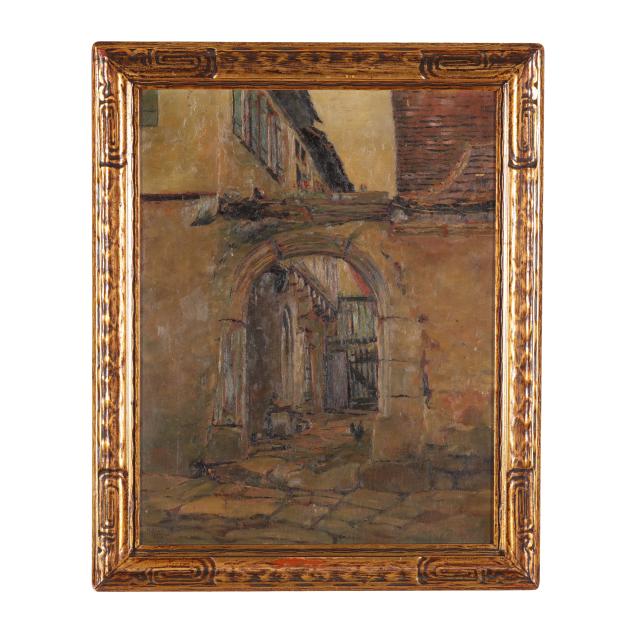 h-stubler-german-20th-century-courtyard-with-chickens