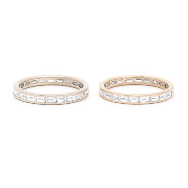 pair-of-white-gold-and-diamond-eternity-bands