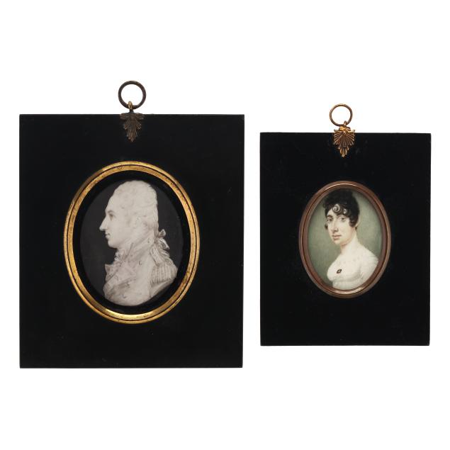 two-miniature-portraits-in-ebonized-frames-an-officer-and-a-lady