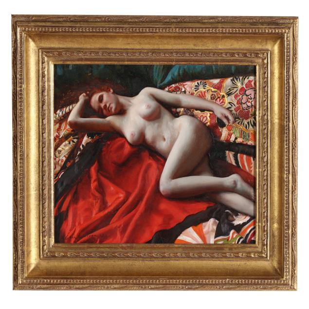 evan-wilson-american-b-1953-i-girl-on-a-japanese-kimono-i