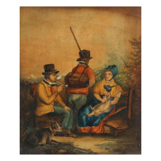 american-school-early-19th-century-figures-at-a-camp