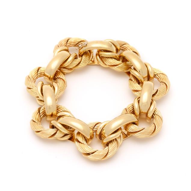 bold-gold-link-bracelet-italy