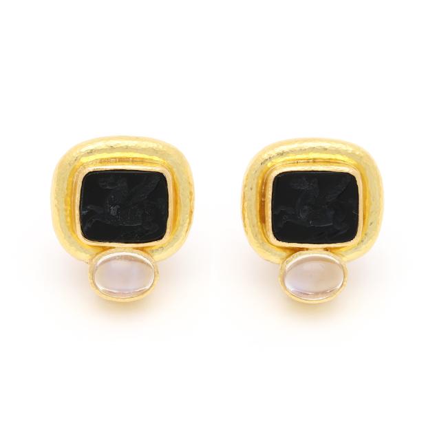 gold-black-onyx-and-moonstone-earrings-elizabeth-locke