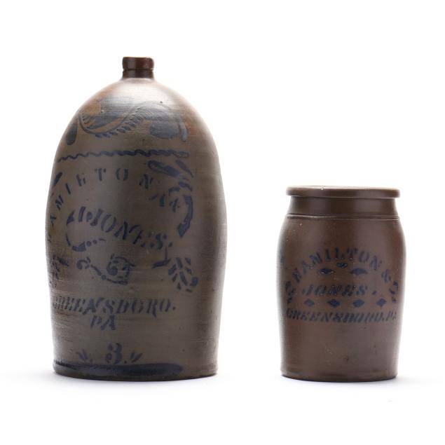 two-greensboro-pa-stoneware-items-hamilton-jones