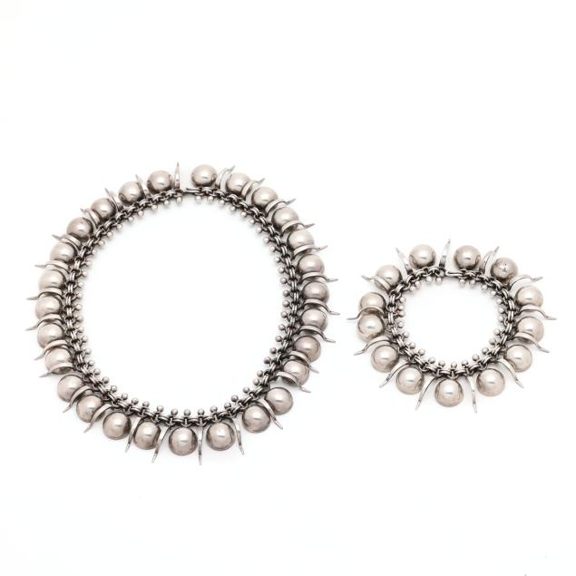 sterling-silver-modernist-necklace-and-bracelet-mexico