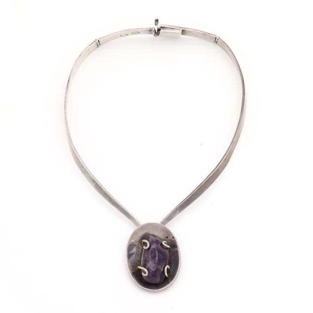 sterling-silver-and-amethyst-collar-necklace-los-castillo