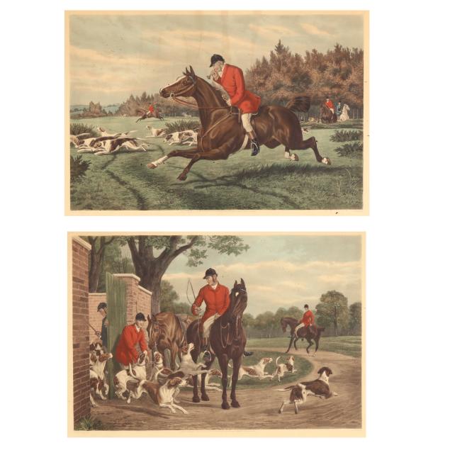 edward-gilbert-hester-english-1843-1903-i-gone-away-a-hunting-morning-i-two-works