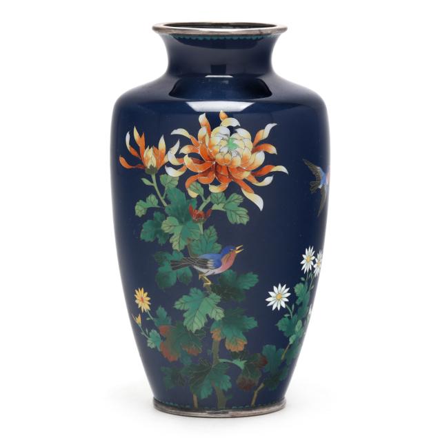 a-cloisonne-vase-with-blue-ground-and-flowers-attributed-to-hayashi-kihyoe