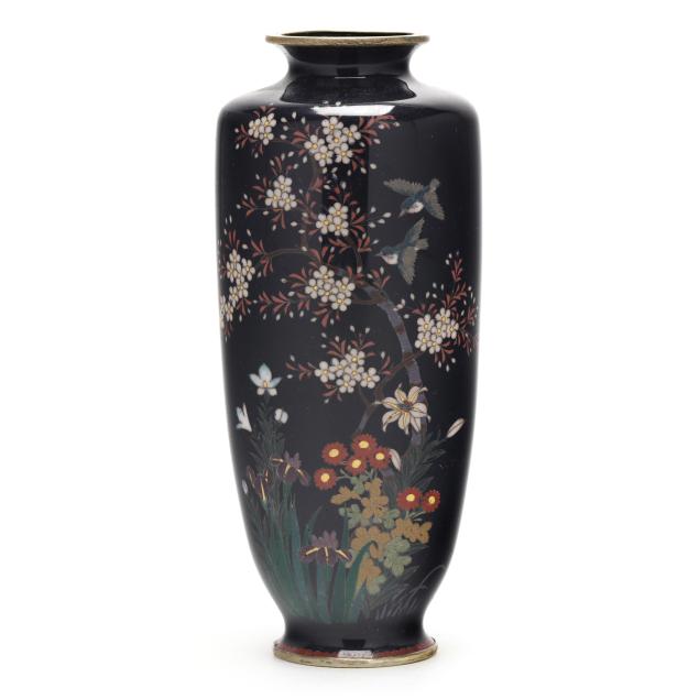 a-japanese-cloisonne-vase-with-cherry-blossoms-attributed-to-ota-toshiro