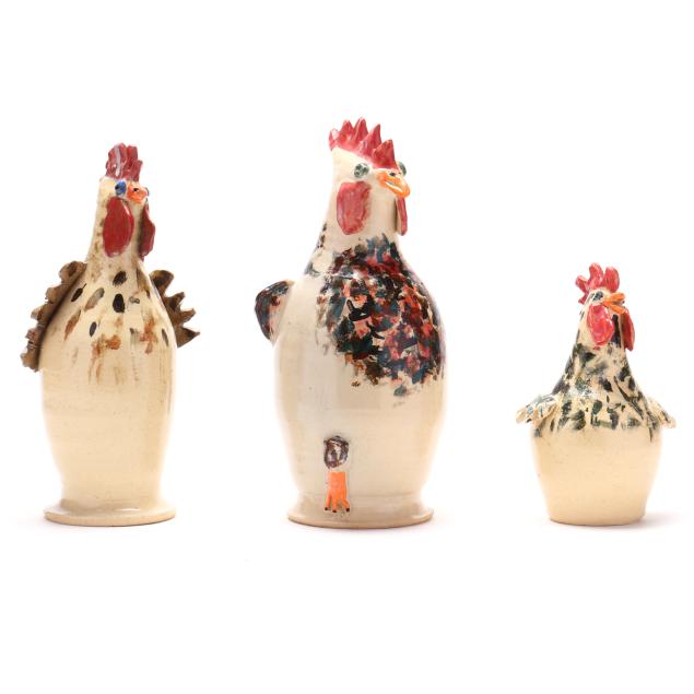 fred-beane-seagrove-nc-three-roosters