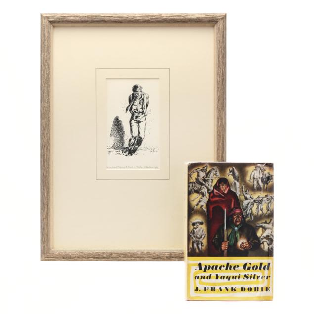 tom-lea-tx-1907-2001-original-illustration-for-i-apache-gold-and-yaqui-silver-i-with-two-tls