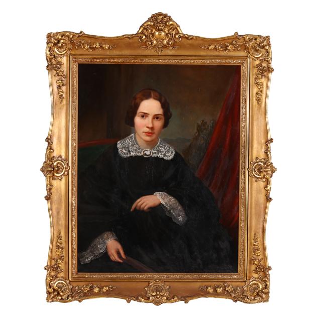 american-school-mid-19th-century-portrait-of-a-lady-with-a-lace-collar