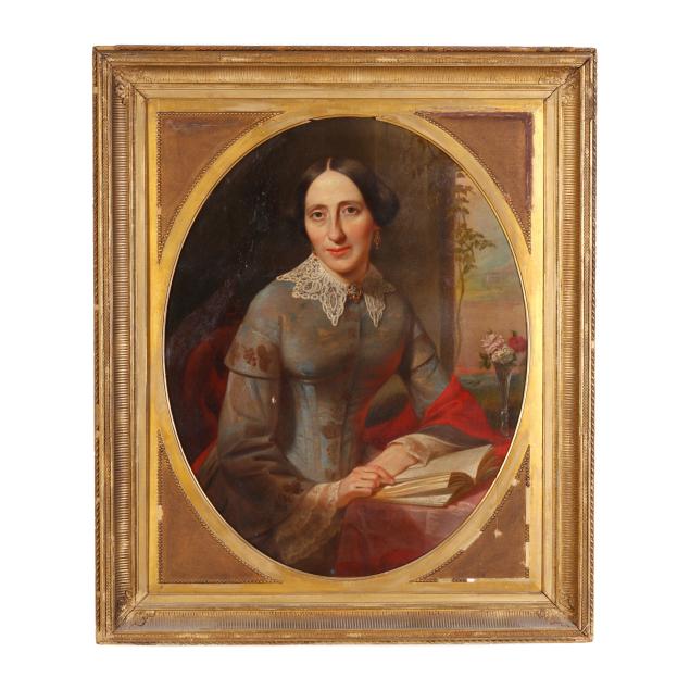 attributed-william-garl-browne-american-1823-1894-portrait-of-a-woman-with-an-open-book