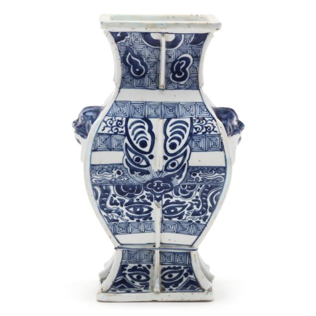 a-chinese-blue-and-white-porcelain-archaic-shaped-vase