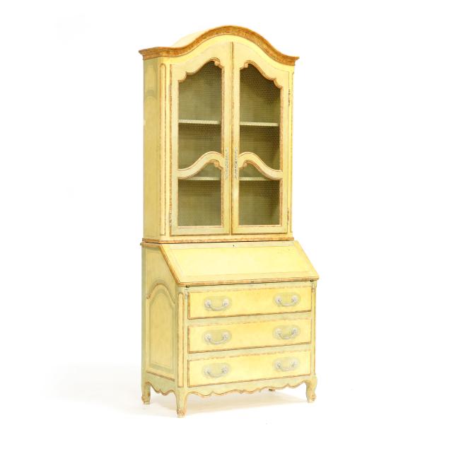 baker-for-colony-italianate-painted-desk-and-bookcase