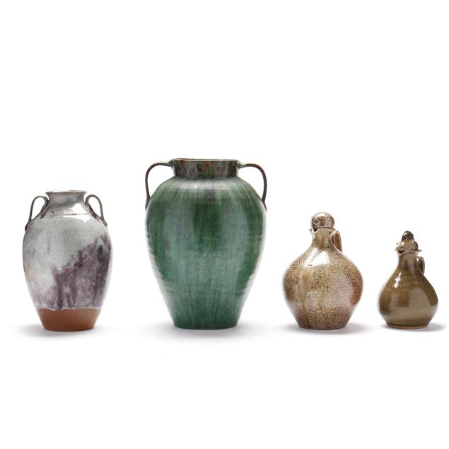 four-nc-folk-pottery-vessels