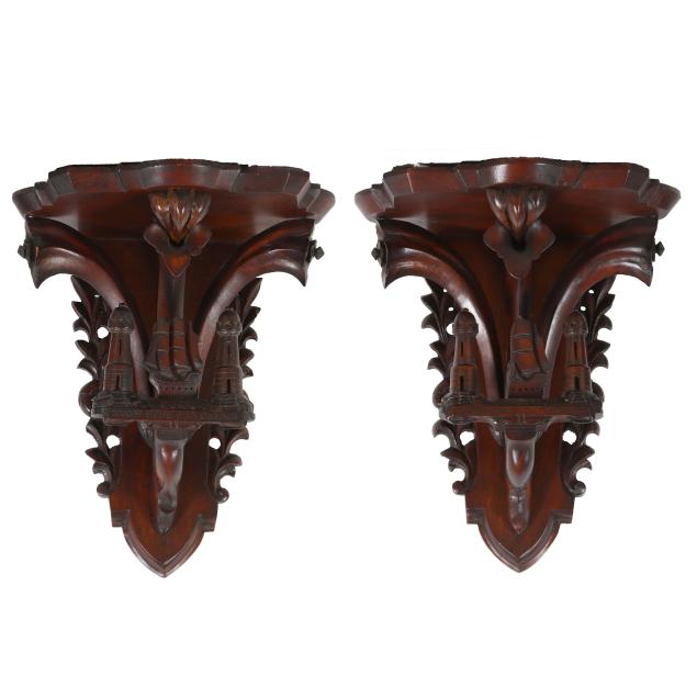 fine-pair-of-mahogany-brackets-with-carving-of-cork-harbor