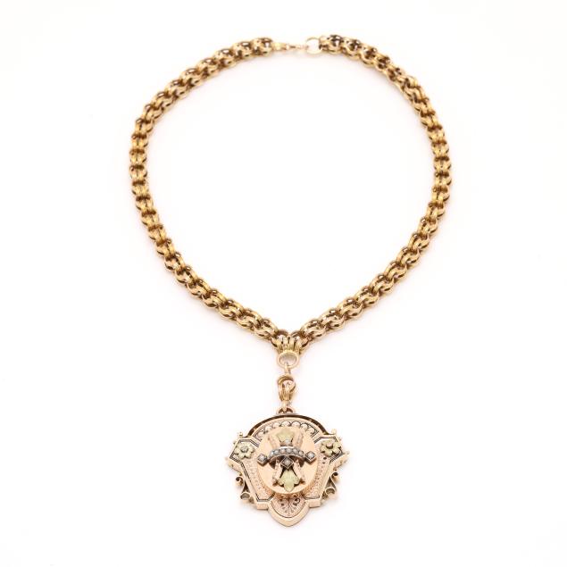 victorian-gold-pendant-on-chain