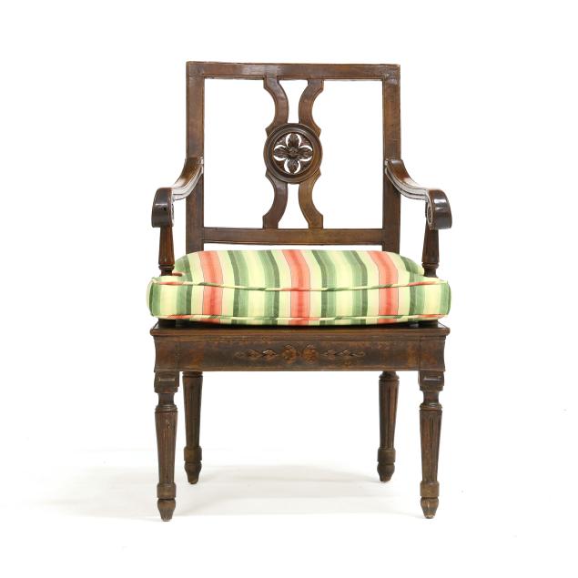 italian-provincial-carved-walnut-armchair
