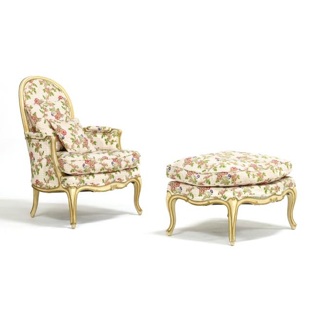 baker-louis-xv-style-painted-bergere-and-ottoman
