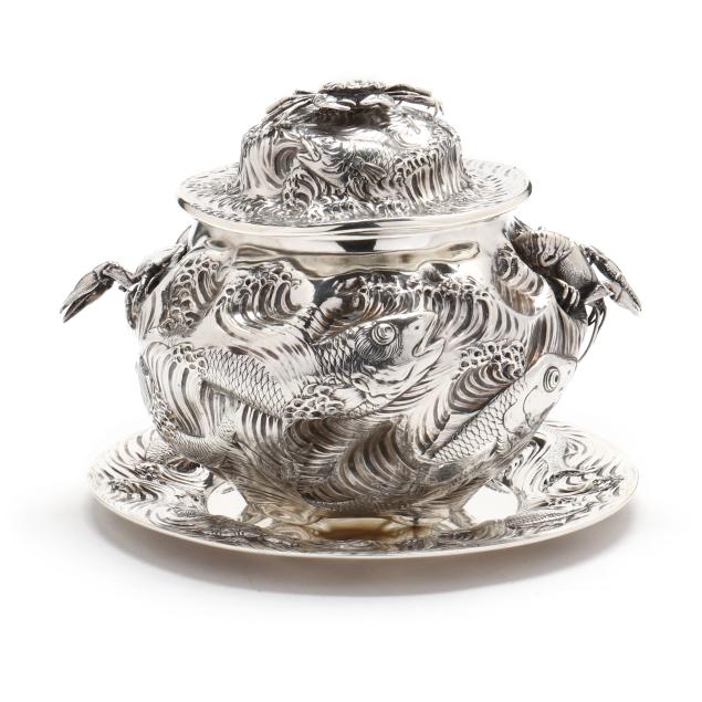 a-gorham-sterling-silver-oyster-tureen-with-cover-and-underplate-1885