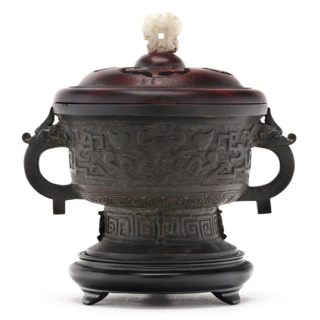 a-chinese-bronze-i-gui-i-censer-with-reticulated-wooden-cover