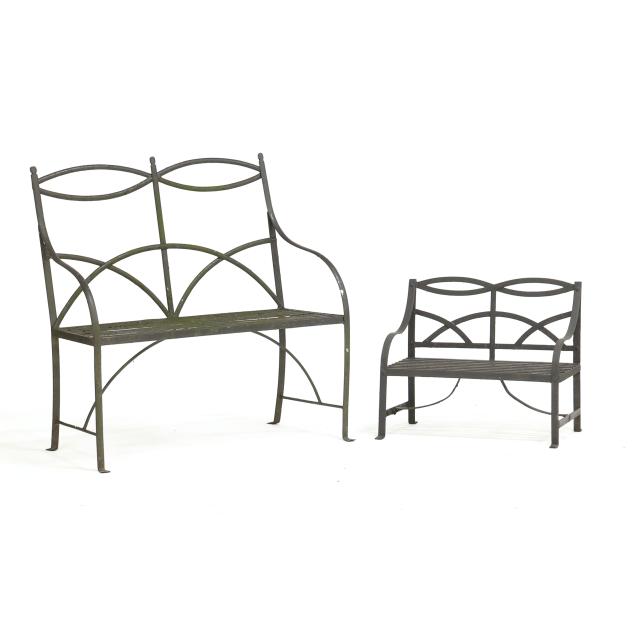 two-regency-style-garden-benches