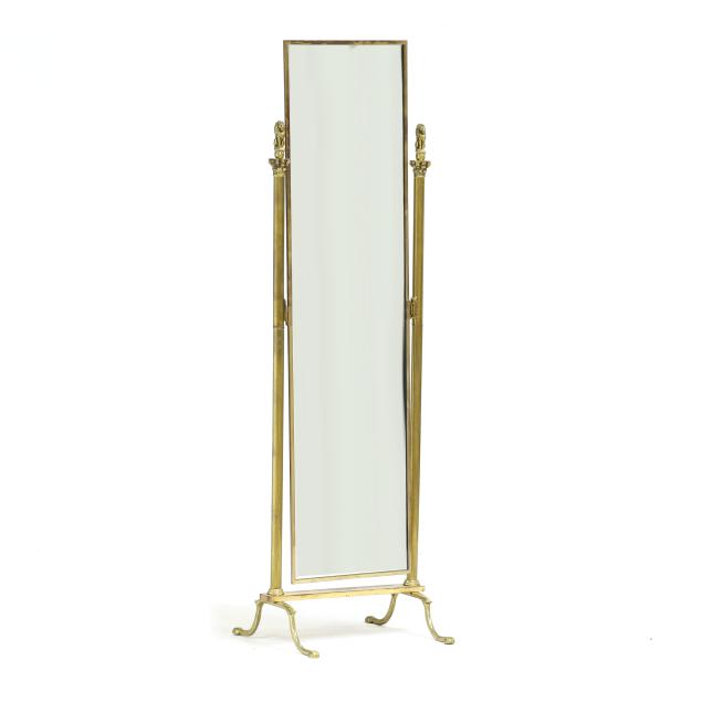 neoclassical-style-diminutive-brass-cheval-mirror